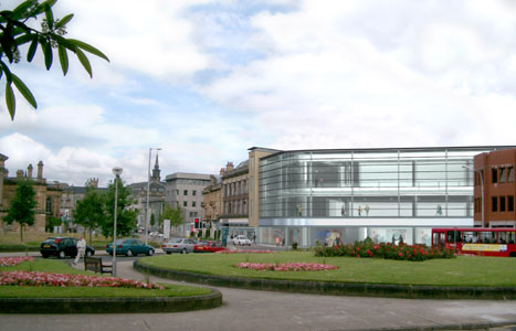 Paisley, redevelopment of Arnotts department store - photomontage